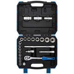 Draper HI-TORQ® Metric Socket Set, 1/2" Sq. Dr. (24 Piece)  16362
