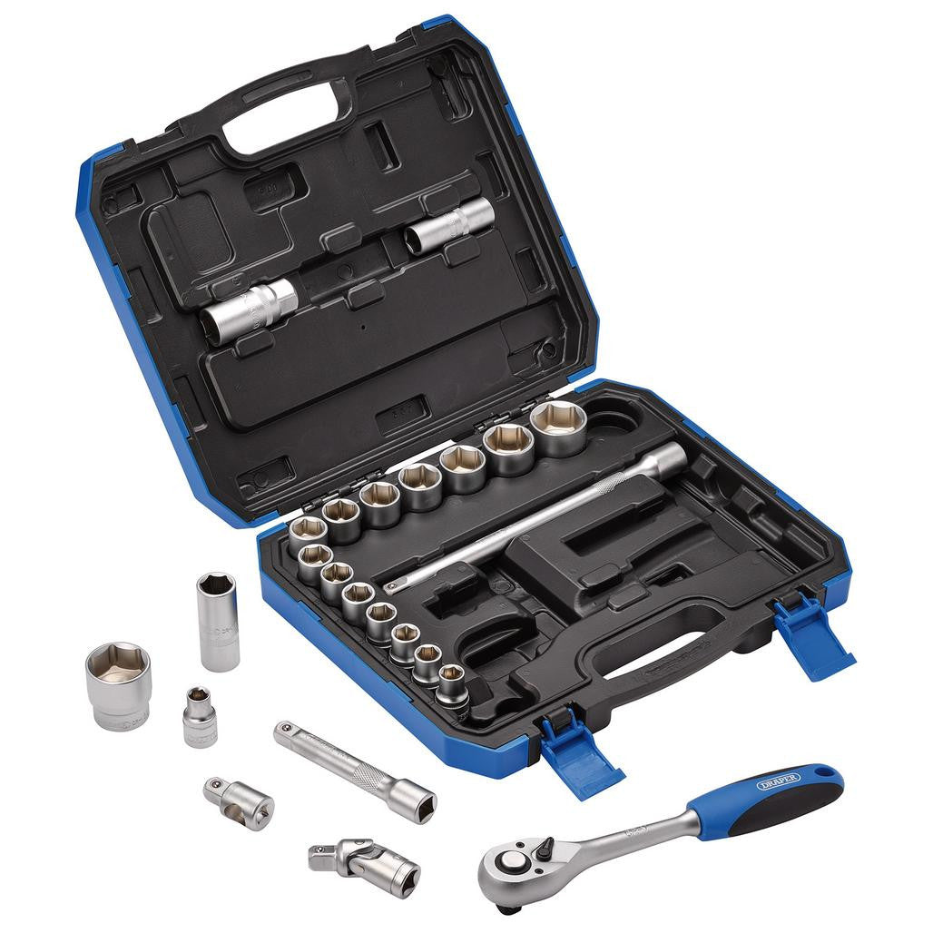Draper HI-TORQ® Metric Socket Set, 1/2" Sq. Dr. (24 Piece)  16362