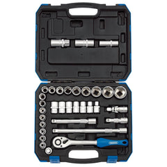 Draper HI-TORQ® Combined MM/AF Socket Set, 1/2" Sq. Dr. (33 Piece)  16363
