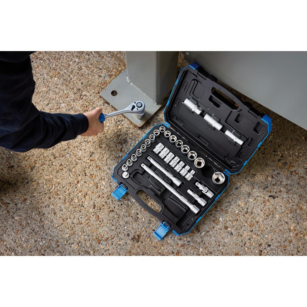 Draper HI-TORQ® Combined MM/AF Socket Set, 1/2" Sq. Dr. (33 Piece)  16363