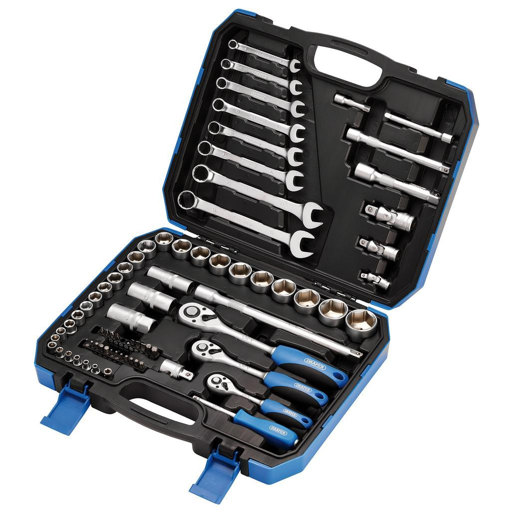 Draper Metric Tool Kit, 1/4", 3/8" and 1/2" Sq. Dr. (75 Piece)  16364