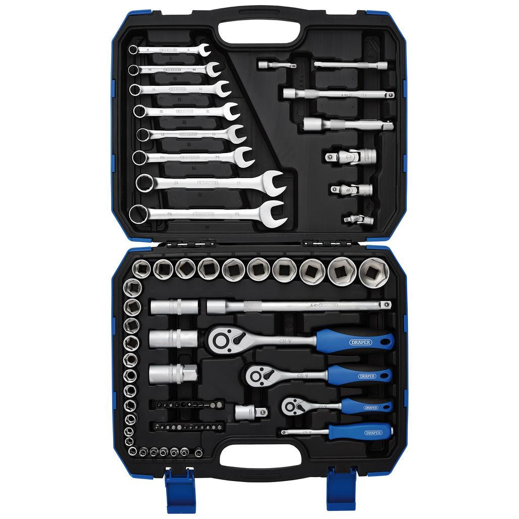Draper Metric Tool Kit, 1/4", 3/8" and 1/2" Sq. Dr. (75 Piece)  16364
