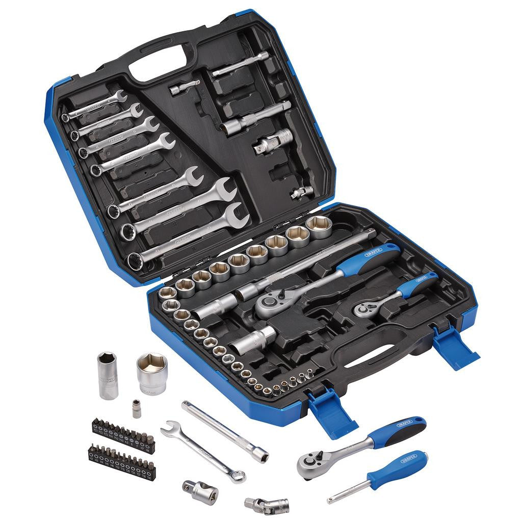 Draper Metric Tool Kit, 1/4", 3/8" and 1/2" Sq. Dr. (75 Piece)  16364