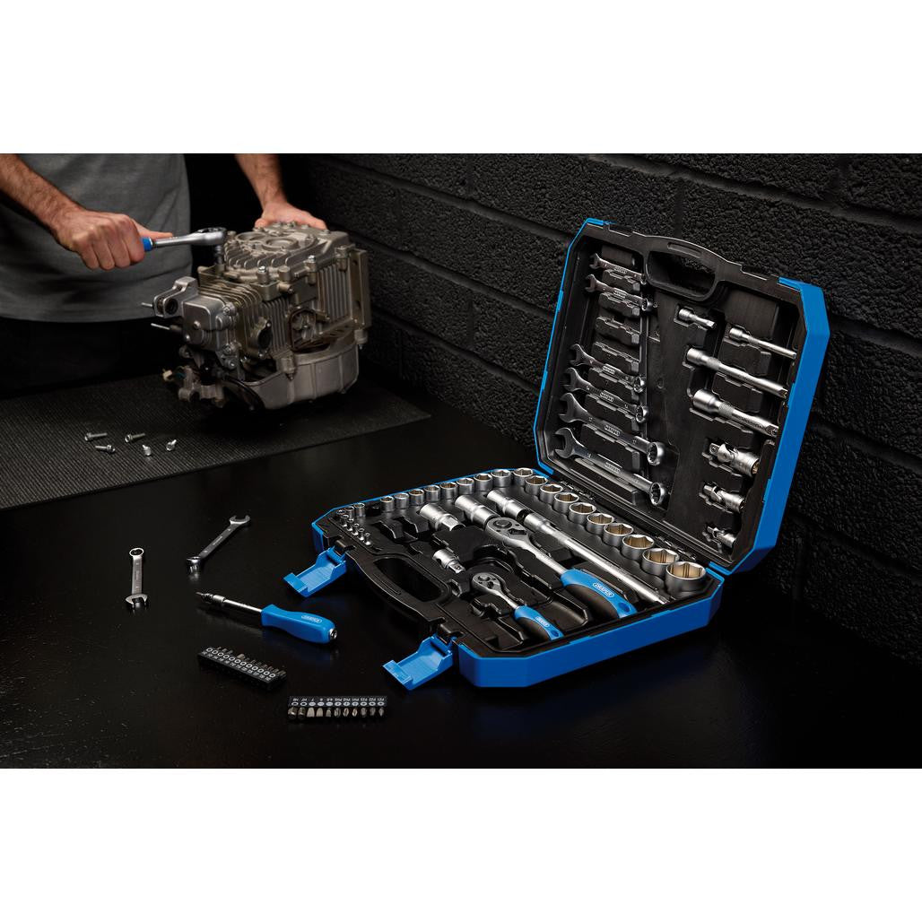 Draper Metric Tool Kit, 1/4", 3/8" and 1/2" Sq. Dr. (75 Piece)  16364