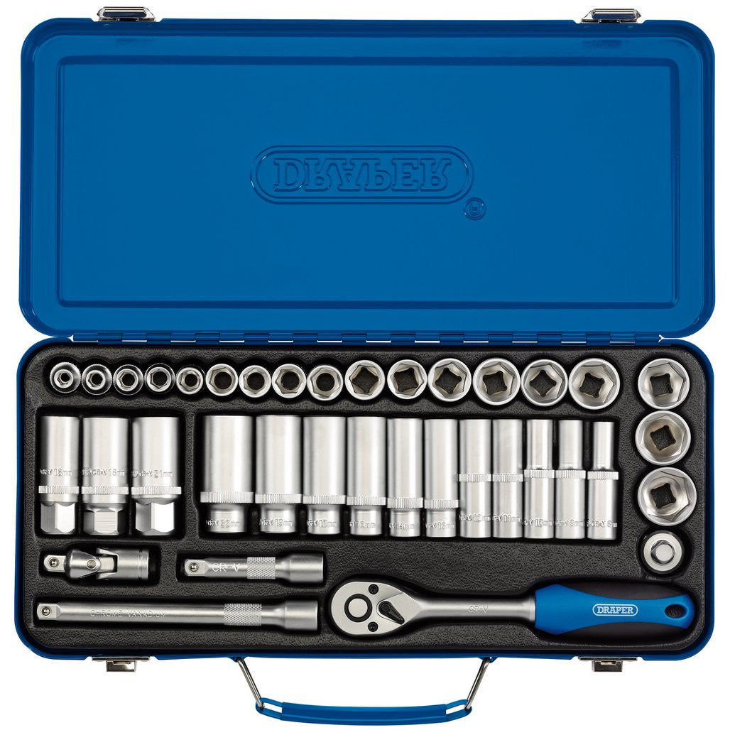 Draper Metric Socket Set, 3/8" Sq. Dr. (37 Piece)  16367