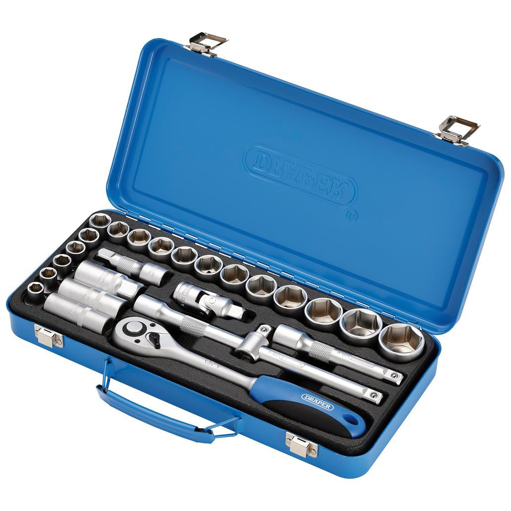 Draper Metric Socket Set, 1/2" Sq. Dr. (26 Piece)  16368