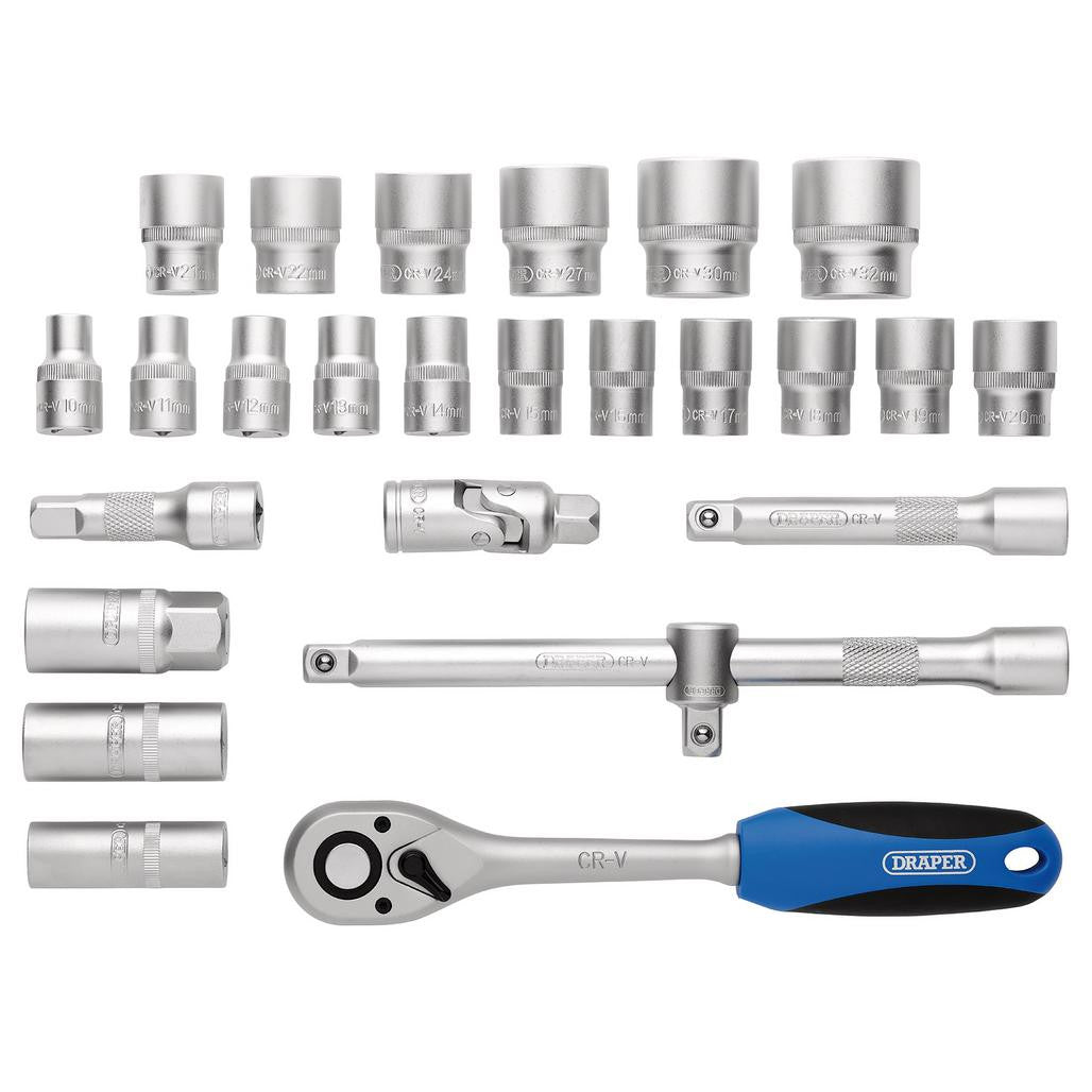 Draper Metric Socket Set, 1/2" Sq. Dr. (26 Piece)  16368
