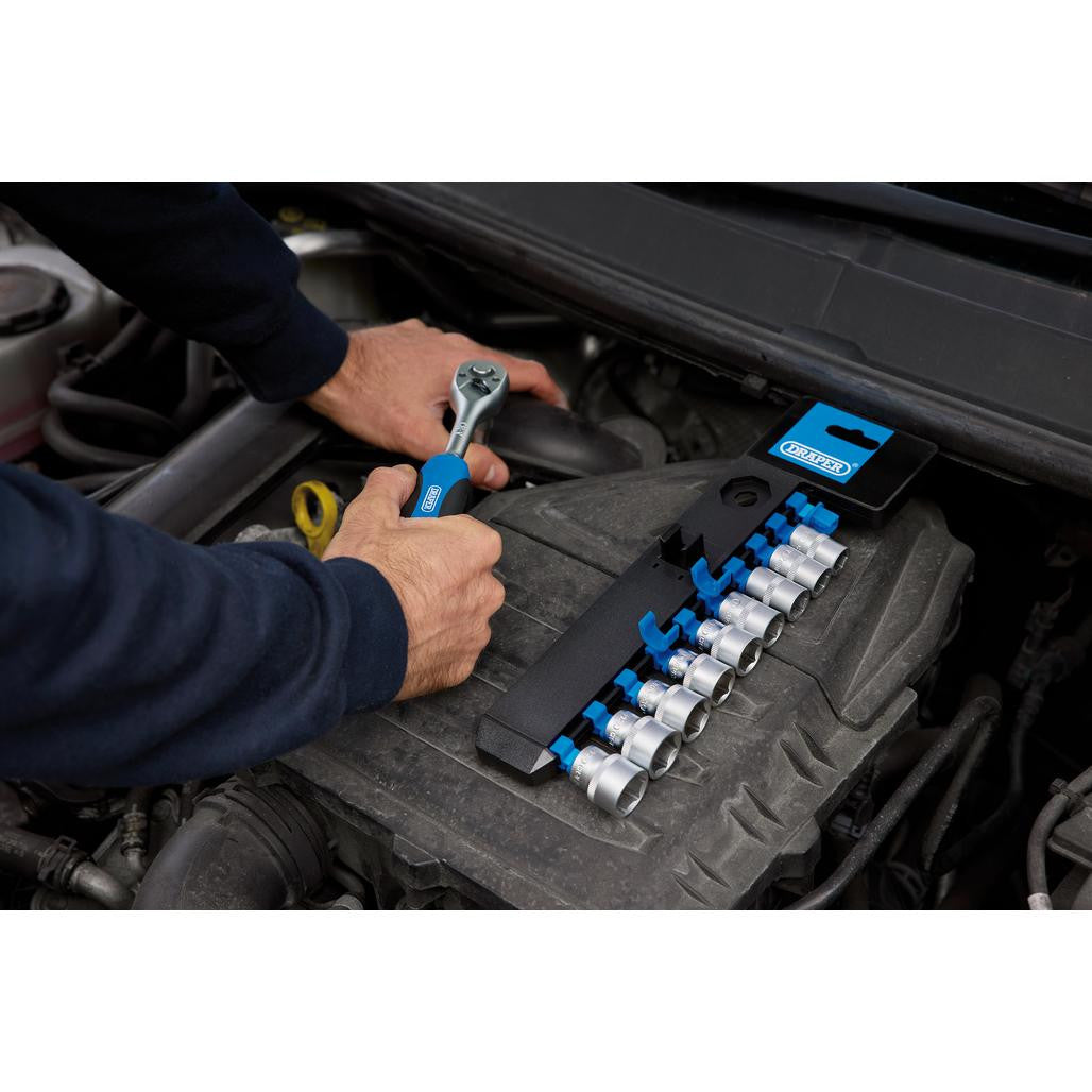 Draper Metric Socket and Ratchet Set, 3/8" Sq. Dr. (12 Piece)  16371