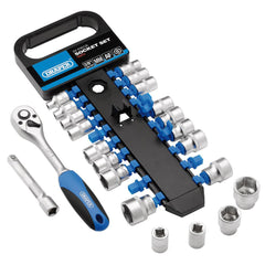 Draper Combined MM/AF Socket and Ratchet Set, 3/8" Sq. Dr. (22 Piece)  16373