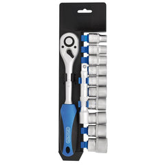 Draper Metric Socket and Ratchet Set, 1/2" Sq. Dr. (12 Piece)  16374