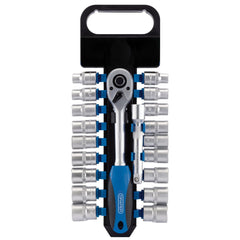 Draper Combined MM/AF Socket and Ratchet Set, 1/2" Sq. Dr. (20 Piece)  16376
