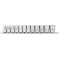 Draper Socket Set on Metal Rail, 1/2" Sq. Dr. (12 Piece)  16402