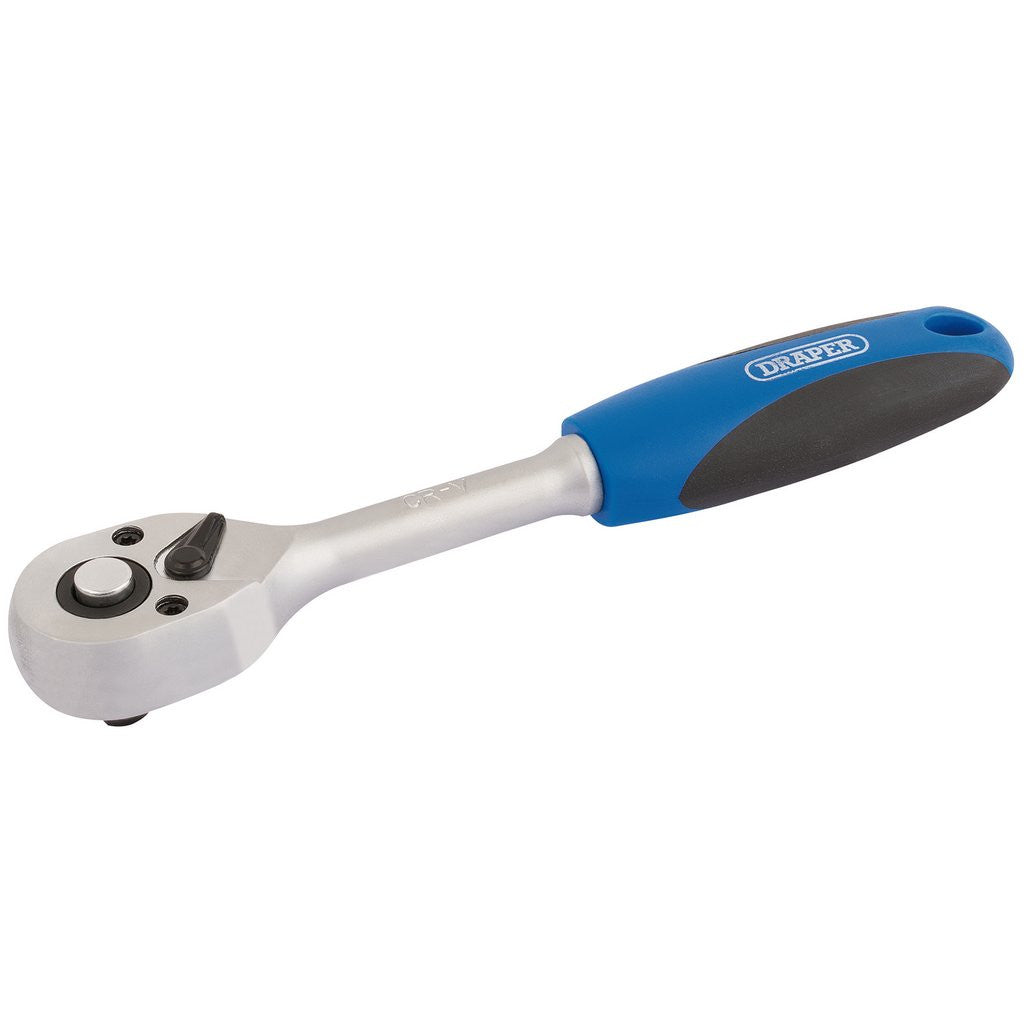 Draper 72 Tooth Reversible Soft Grip Ratchets, 1/4" Sq. Dr.  16427