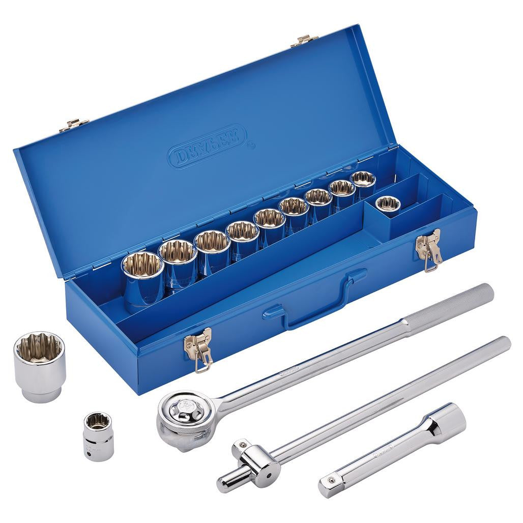 Draper HI-TORQ® Metric Socket Set in Metal Case, 3/4" Sq. Dr. (15 Piece)  16440