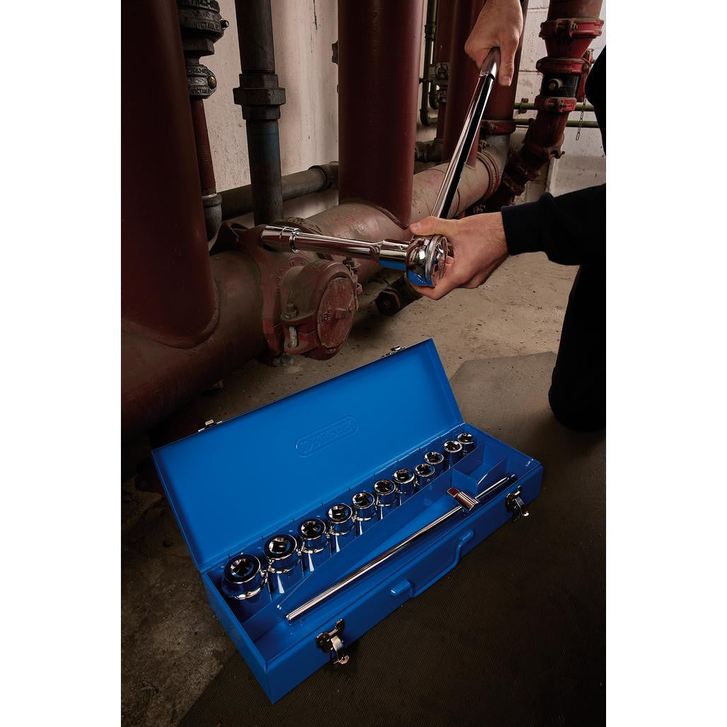 Draper HI-TORQ® Metric Socket Set in Metal Case, 3/4" Sq. Dr. (15 Piece)  16440