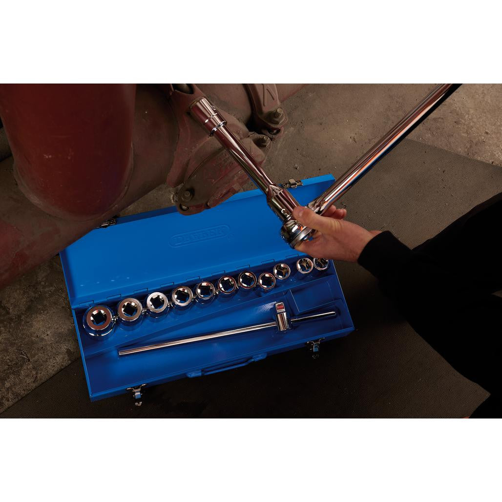 Draper HI-TORQ® Metric Socket Set in Metal Case, 3/4" Sq. Dr. (15 Piece)  16440