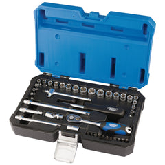 Draper Expert Combined MM/AF Socket Set, 1/4" Sq. Dr. (40 Piece)  16445