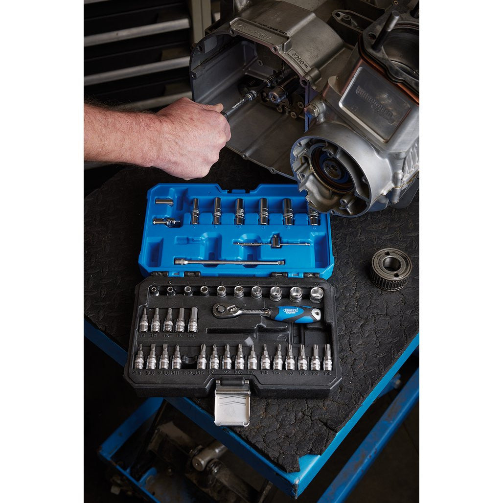 Draper Expert Metric Socket Set, 1/4" Sq. Dr. (44 Piece)  16446