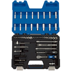 Draper Expert MM/AF Combined Socket Set, 1/4" Sq. Dr. (75 Piece)  16448