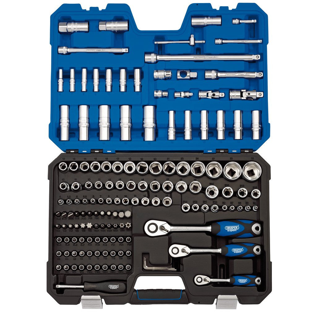 Draper Expert Metric Socket Set, 1/4", 3/8" and 1/2" Sq. Dr. (149 Piece)  16461
