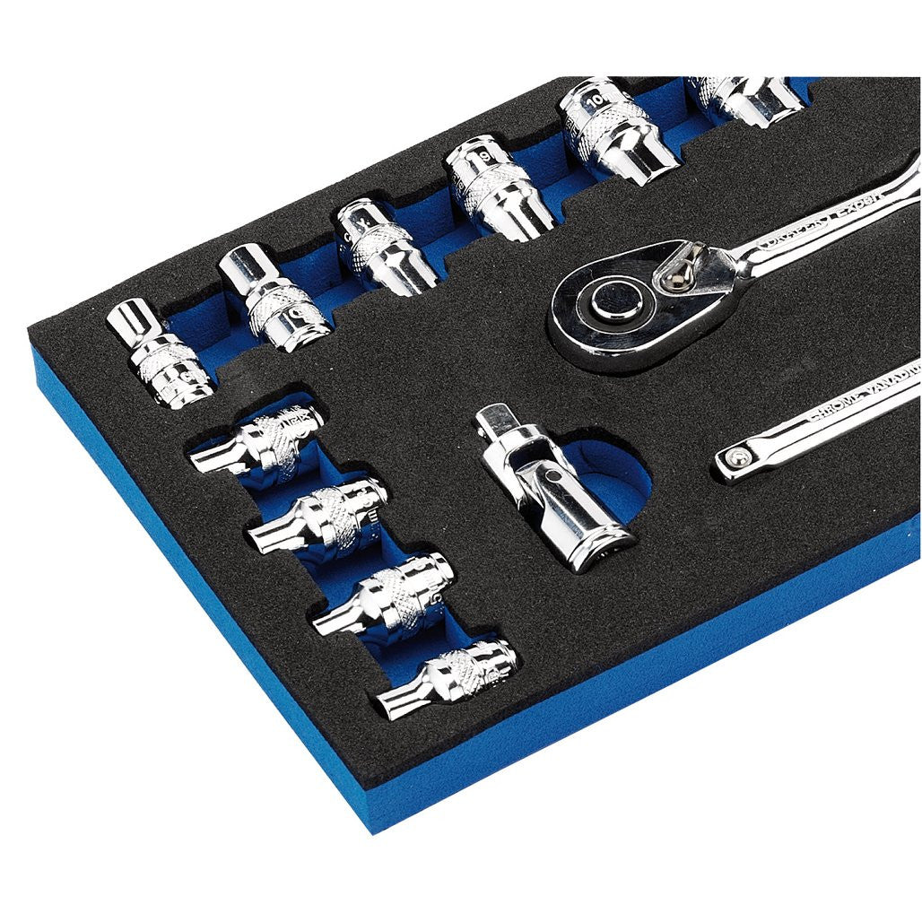 Draper Expert Metric Socket Set, 1/4" Sq. Dr. (26 Piece)  16476