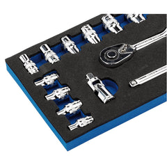 Draper Expert Metric Socket Set, 1/4" Sq. Dr. (26 Piece)  16476
