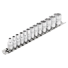 Draper Expert HI-TORQ® Metric Socket Set on a Metal Rail, 1/4" Sq. Dr. (13 Piece)  16487