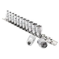 Draper Expert HI-TORQ® Metric Socket Set on a Metal Rail, 1/4" Sq. Dr. (13 Piece)  16487