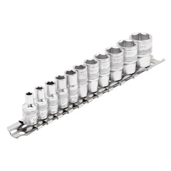 Draper Expert Imperial Socket Set on a Metal Rail, 1/4" Sq. Dr. (11 Piece)  16488
