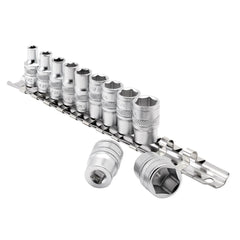 Draper Expert Imperial Socket Set on a Metal Rail, 1/4" Sq. Dr. (11 Piece)  16488