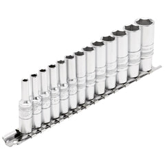 Draper Expert Deep Metric Socket Set on a Metal Rail, 1/4" Sq. Dr. (13 Piece)  16490