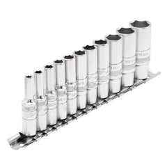 Draper Expert Imperial Deep Socket on Metal Rail, 1/4" Sq. Dr. (11 Piece)  16491