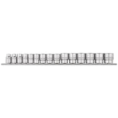 Draper Expert HI-TORQ® Metric Socket Set on a Metal Rail, 3/8" Sq. Dr. (15 Piece)  16492