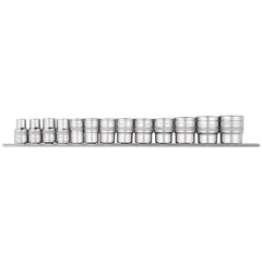 Draper Expert Imperial Socket on a Metal Rail, 1/2" Sq. Dr. (13 Piece)  16498