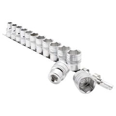 Draper Expert Imperial Socket on a Metal Rail, 1/2" Sq. Dr. (13 Piece)  16498