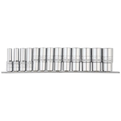 Draper Expert Imperial Deep Socket on a Metal Rail, 1/2" Sq. Dr. (13 Piece)  16500