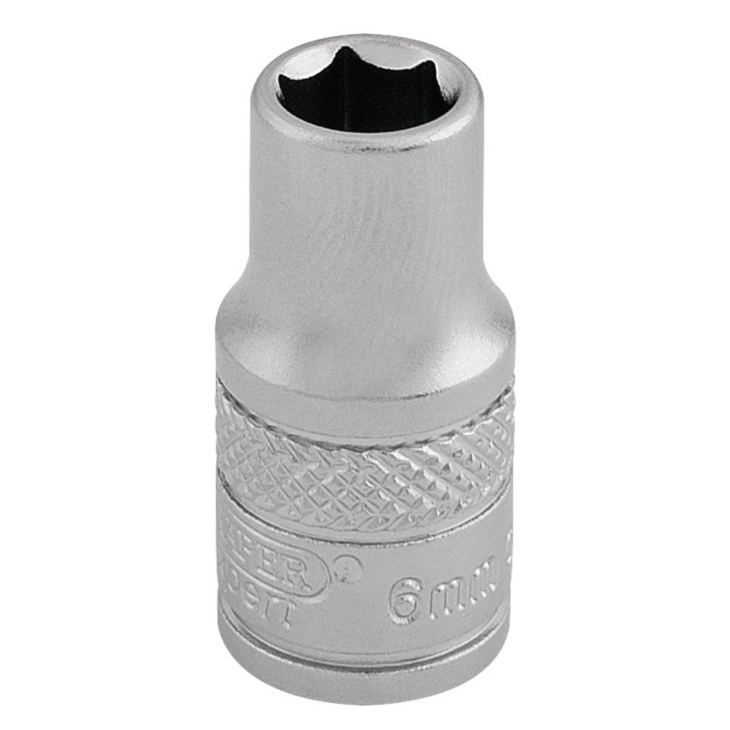 Draper Expert Socket, 1/4" Sq. Dr., 6mm  16510