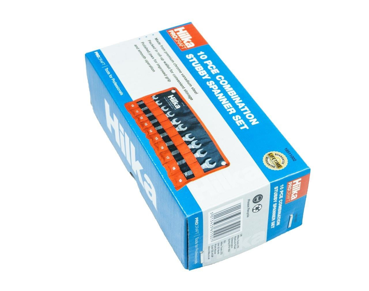 Hilka 10 pce Combi Stubby Spanner Set in Pouch Metric 16511002