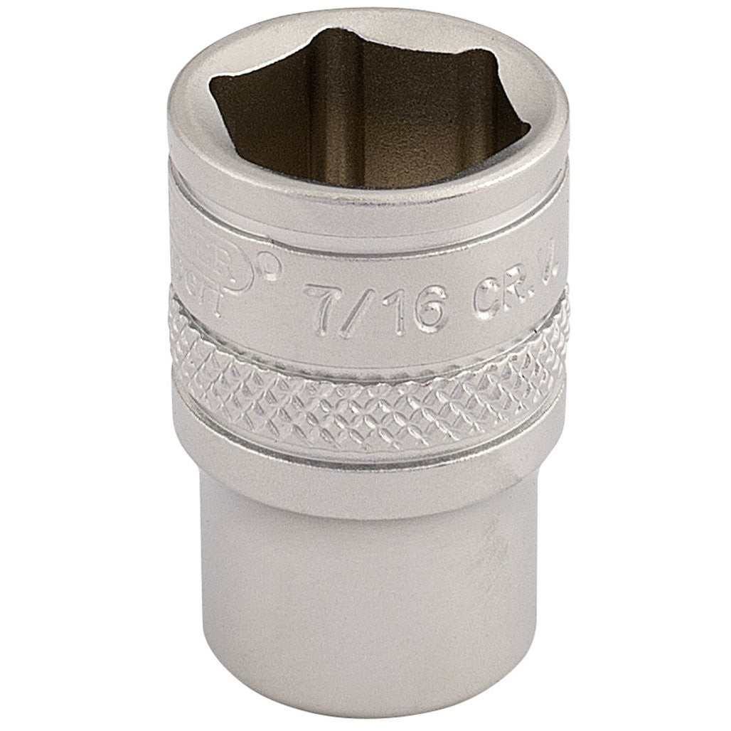 Draper Expert Imperial Socket, 1/4" Sq. Dr., 7/16"  16525