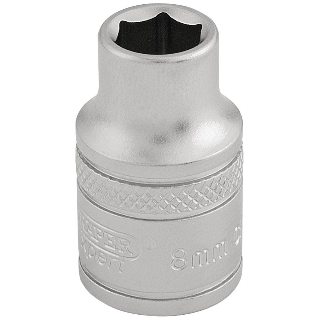 Draper Expert 6 Point Metric Socket, 3/8" Sq. Dr., 8mm  16533