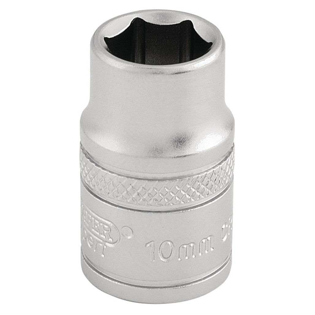 Draper Expert 6 Point Metric Socket, 3/8" Sq. Dr., 10mm  16535