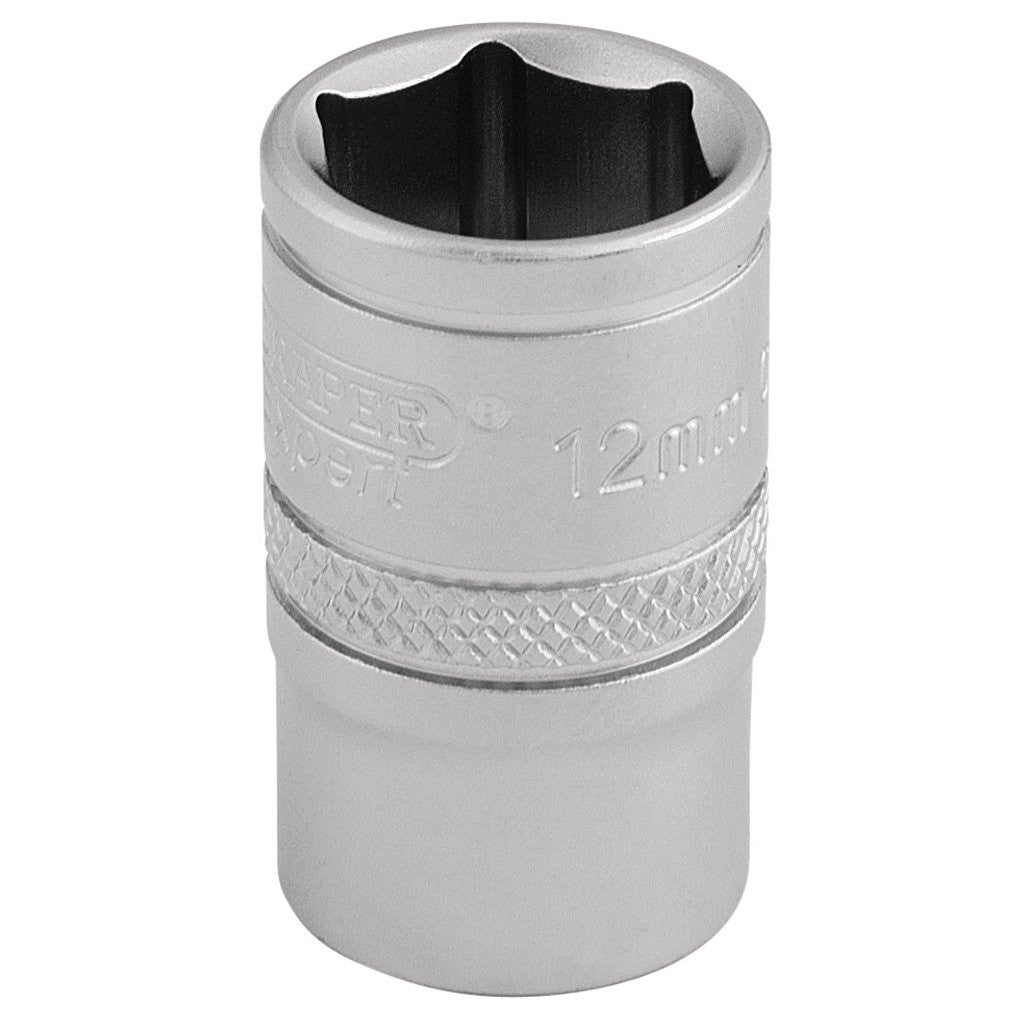 Draper Expert 6 Point Metric Socket, 3/8" Sq. Dr., 12mm  16537