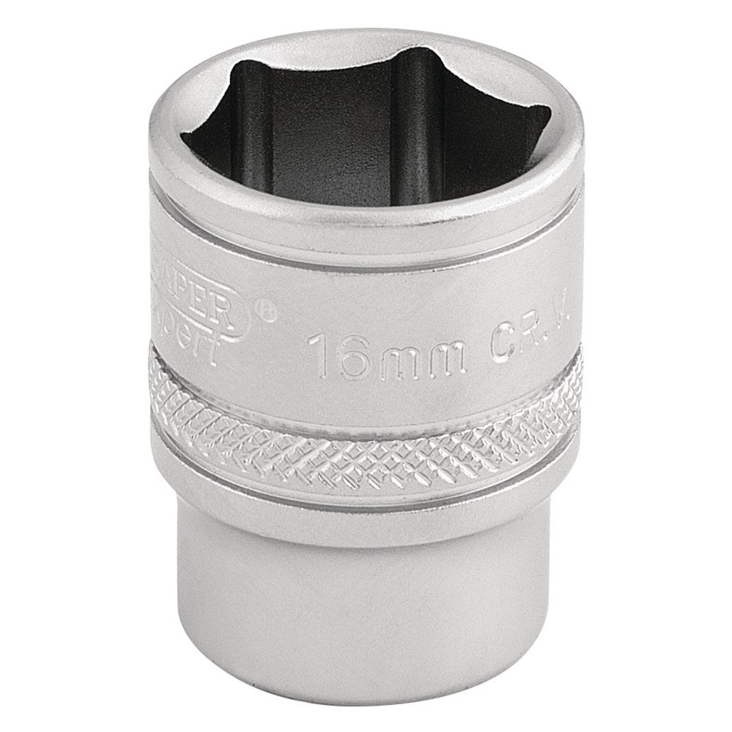 Draper Expert 6 Point Metric Socket, 3/8" Sq. Dr., 16mm  16542