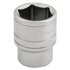 Draper Expert 6 Point Metric Socket, 3/8" Sq. Dr., 17mm  16543