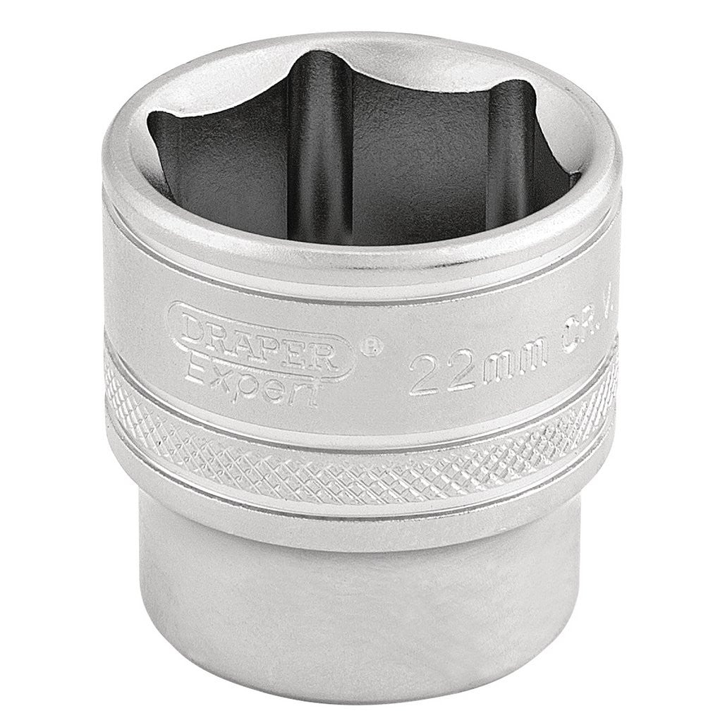 Draper Expert 6 Point Metric Socket, 3/8" Sq. Dr., 22mm  16547