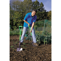 Draper Carbon Steel Garden Fork and Spade Set, Green  16566