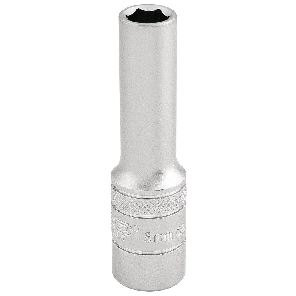 Draper Expert 6 Point Metric Deep Socket, 3/8" Sq. Dr., 8mm  16578