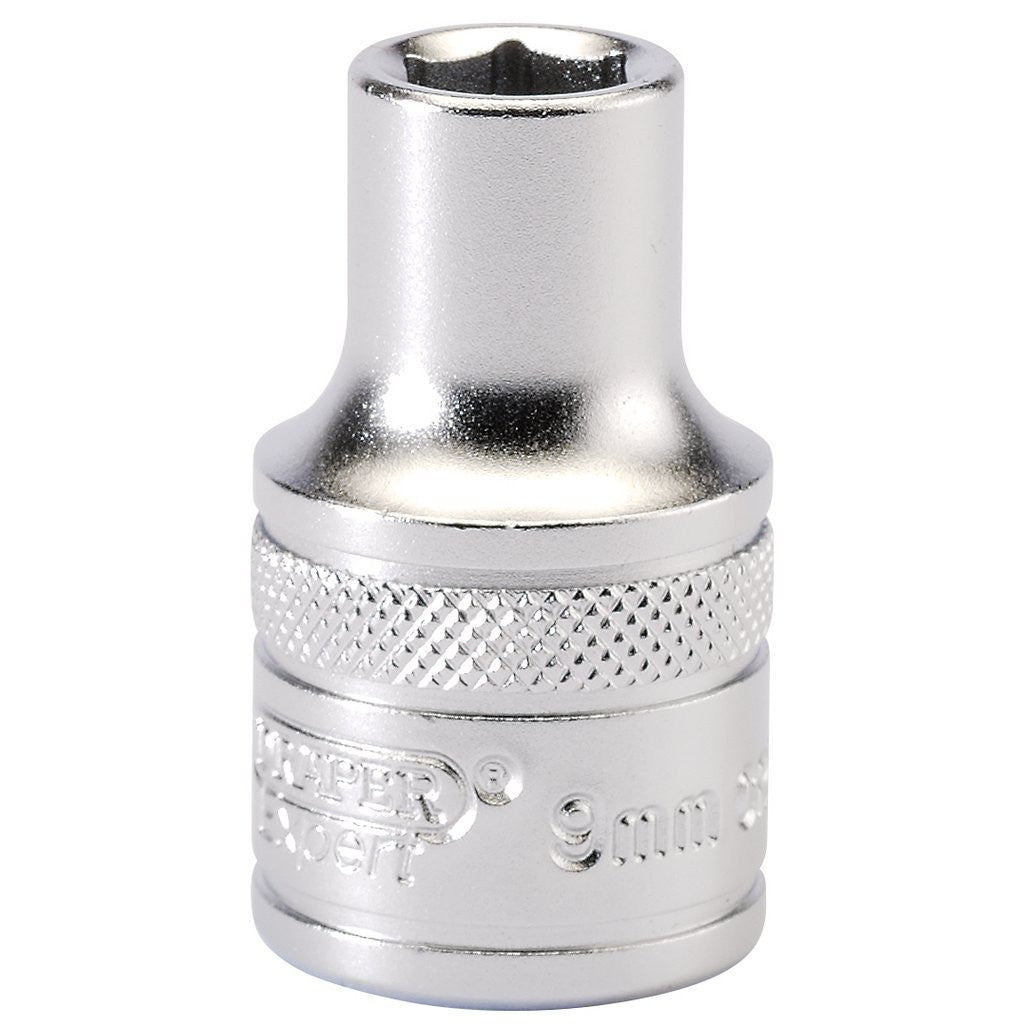 Draper Expert 6 Point Metric Socket, 1/2" Sq. Dr., 9mm  16597