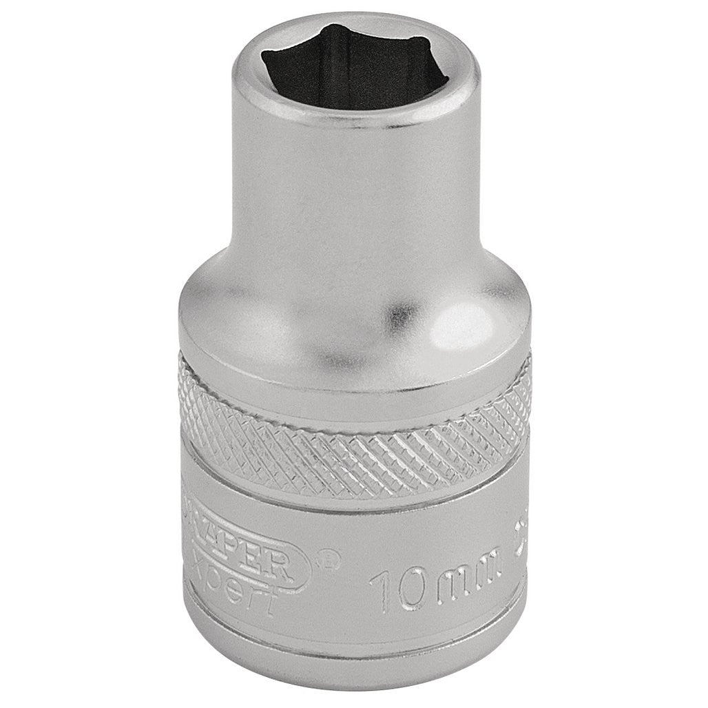 Draper Expert 6 Point Metric Socket, 1/2" Sq. Dr., 10mm  16598