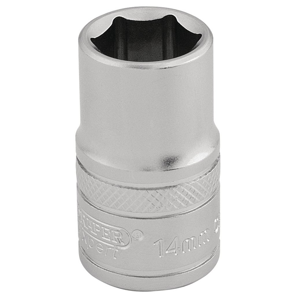 Draper Expert 6 Point Metric Socket, 1/2" Sq. Dr., 14mm  16604